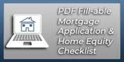 PDF Fill-able Mortgage Application & Home Equity Checklist